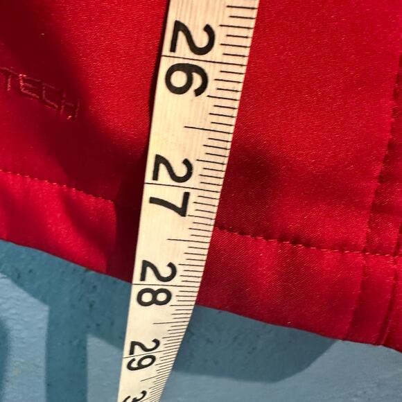 Utility Red rain jacket with hood XSmall 0-2 Free Tech Double Zipper Warm Cozy - Picture 6 of 6